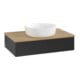 V&B Waschtischunterschrank ohne Frontstruktur -Beleuchtung Antao 80x19x50cm, WBP-farbe hon. Oa, bla m Lac-1
