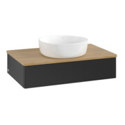 V&B Waschtischunterschrank ohne Frontstruktur -Beleuchtung Antao 80x19x50cm, WBP-farbe hon. Oa, bla m Lac