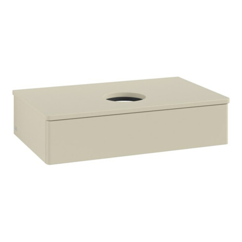 V&B Waschtischunterschrank ohne Frontstruktur -Beleuchtung Antao 80x19x50cm, WBP-farbe Lac, si Gr m Lac