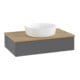 V&B Waschtischunterschrank ohne Frontstruktur -Beleuchtung Antao 80x19x50cm, WBP hon. Oa, Anthrac. m Lac-1
