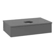 V&B Waschtischunterschrank ohne Frontstruktur -Beleuchtung Antao 80x19x50cm, WBP Lac, Anthrac. m Lac