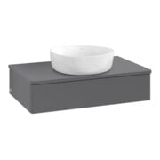 V&B Waschtischunterschrank ohne Frontstruktur -Beleuchtung Antao 80x19x50cm, WBP Lac, Anthrac. m Lac-3
