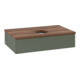 V&B Waschtischunterschrank ohne Frontstruktur -Beleuchtung Antao 80x19x50cm, WBP w. wal, lea gre. m Lac-3