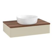 V&B Waschtischunterschrank ohne Frontstruktur -Beleuchtung Antao 80x19x50cm, WBP w. wal, si Gr m Lac