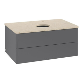V&B Waschtischunterschrank ohne Frontstruktur -Beleuchtung Antao 80x36x50cm, HL, WBP botti., A m Lac