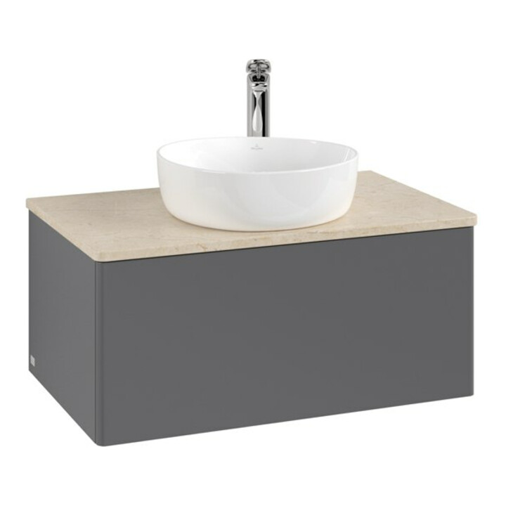 V&B Waschtischunterschrank ohne Frontstruktur -Beleuchtung Antao 80x36x50cm, HL, WBP botti., A m Lac