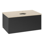 V&B Waschtischunterschrank ohne Frontstruktur -Beleuchtung Antao 80x36x50cm, HL, WBP botti., bla m Lac