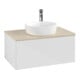 V&B Waschtischunterschrank ohne Frontstruktur -Beleuchtung Antao 80x36x50cm, HL, WBP botti., glo wh. Lac