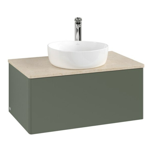 V&B Waschtischunterschrank ohne Frontstruktur -Beleuchtung Antao 80x36x50cm, HL, WBP botti., le g. m Lac