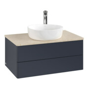 V&B Waschtischunterschrank ohne Frontstruktur -Beleuchtung Antao 80x36x50cm, HL, WBP botti., md bl. m Lac