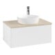 V&B Waschtischunterschrank ohne Frontstruktur -Beleuchtung Antao 80x36x50cm, HL, WBP botti., wh. m Lac