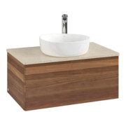 V&B Waschtischunterschrank ohne Frontstruktur -Beleuchtung Antao 80x36x50cm, HL, WBP-farbe botti., w. wal