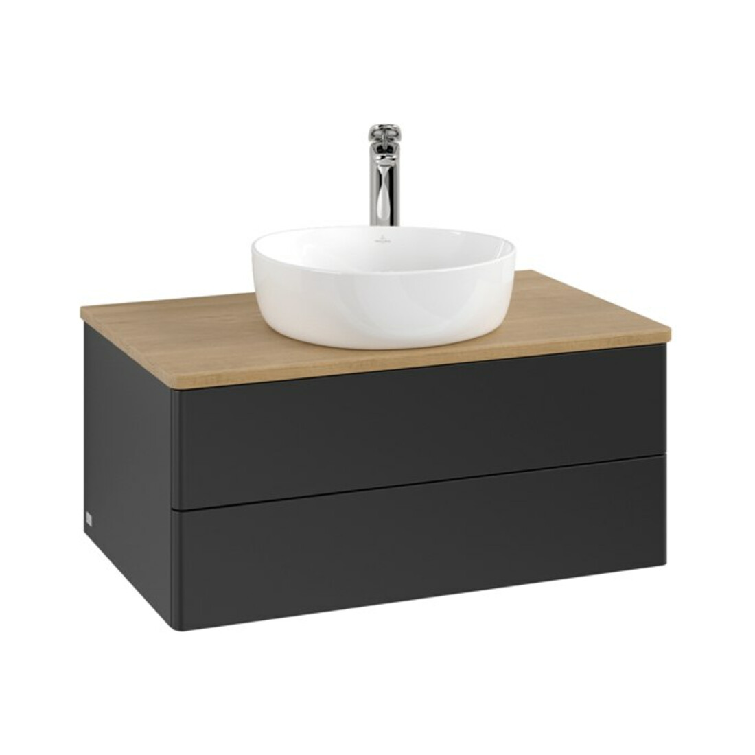 V&B Waschtischunterschrank ohne Frontstruktur -Beleuchtung Antao 80x36x50cm, HL, WBP hon. Oa, bla m Lac