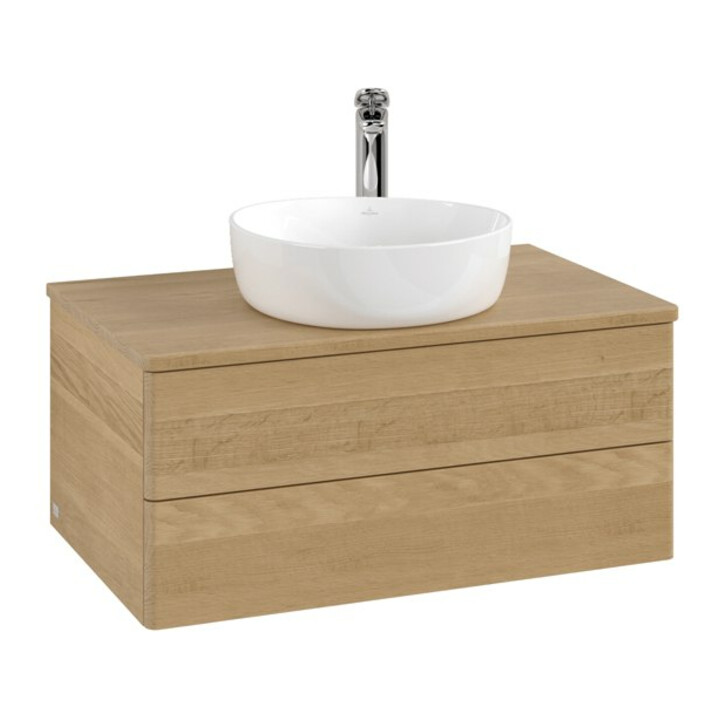 V&B Waschtischunterschrank ohne Frontstruktur -Beleuchtung Antao 80x36x50cm, HL, WBP hon. Oa, hon. Oa