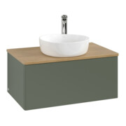 V&B Waschtischunterschrank ohne Frontstruktur -Beleuchtung Antao 80x36x50cm, HL, WBP hon. Oa, le g. m Lac