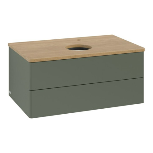 V&B Waschtischunterschrank ohne Frontstruktur -Beleuchtung Antao 80x36x50cm, HL, WBP hon. Oa, le g. m Lac