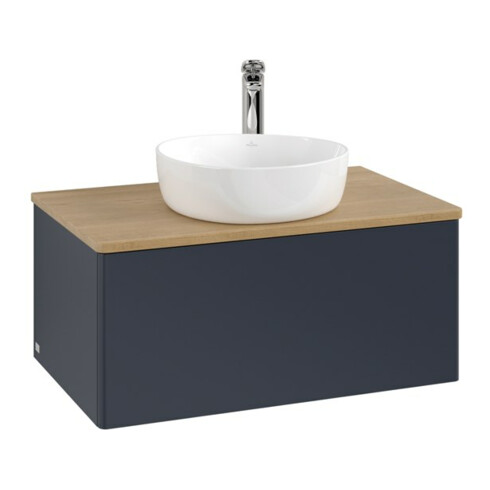 V&B Waschtischunterschrank ohne Frontstruktur -Beleuchtung Antao 80x36x50cm, HL, WBP hon. Oa, md b m Lac