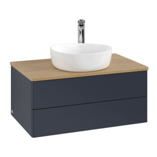 V&B Waschtischunterschrank ohne Frontstruktur -Beleuchtung Antao 80x36x50cm, HL, WBP hon. Oa, md b m Lac
