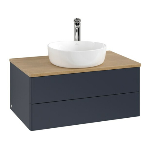 V&B Waschtischunterschrank ohne Frontstruktur -Beleuchtung Antao 80x36x50cm, HL, WBP hon. Oa, md b m Lac