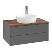 V&B Waschtischunterschrank ohne Frontstruktur -Beleuchtung Antao 80x36x50cm, HL, WBP w wa, Anthrac. m Lac