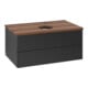 V&B Waschtischunterschrank ohne Frontstruktur -Beleuchtung Antao 80x36x50cm, HL, WBP w. wal, bla m Lac-1