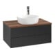 V&B Waschtischunterschrank ohne Frontstruktur -Beleuchtung Antao 80x36x50cm, HL, WBP w. wal, bla m Lac