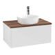 V&B Waschtischunterschrank ohne Frontstruktur -Beleuchtung Antao 80x36x50cm, HL, WBP w. wal, glo wh. Lac-1