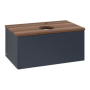 V&B Waschtischunterschrank ohne Frontstruktur -Beleuchtung Antao 80x36x50cm, HL, WBP w. wal, md bl. m Lac