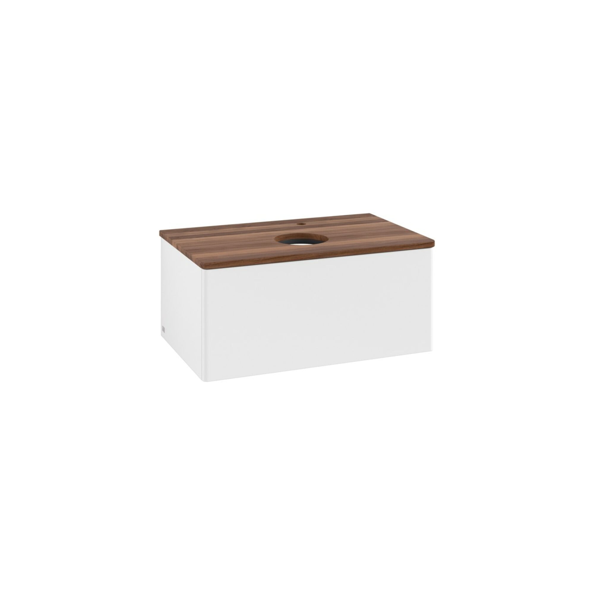 V&B Waschtischunterschrank ohne Frontstruktur -Beleuchtung Antao 80x36x50cm, HL, WBP w. wal, wh. m Lac ; Villeroy & Boch