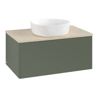 V&B Waschtischunterschrank ohne Frontstruktur -Beleuchtung Antao 80x36x50cm, WBP botti., lea gre. m Lac