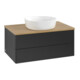 V&B Waschtischunterschrank ohne Frontstruktur -Beleuchtung Antao 80x36x50cm, WBP-farbe hon. Oa, bla m Lac-1