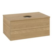 V&B Waschtischunterschrank ohne Frontstruktur -Beleuchtung Antao 80x36x50cm, WBP-farbe hon. Oa, honey oak-3