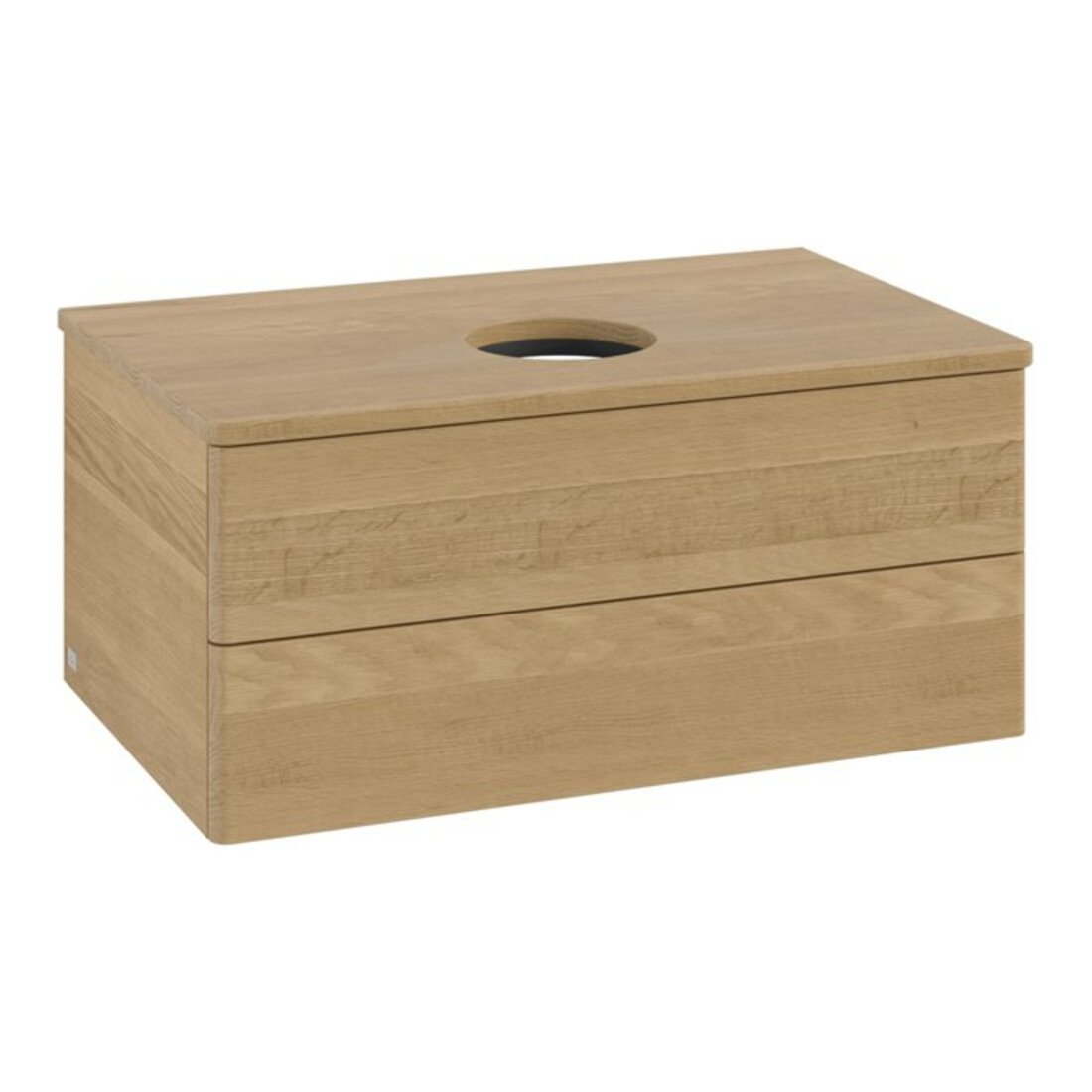 V&B Waschtischunterschrank ohne Frontstruktur -Beleuchtung Antao 80x36x50cm, WBP-farbe hon. Oa, honey oak