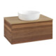 V&B Waschtischunterschrank ohne Frontstruktur -Beleuchtung Antao 80x36x50cm, WBP-farbe hon. Oa, w. walnut-4