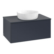 V&B Waschtischunterschrank ohne Frontstruktur -Beleuchtung Antao 80x36x50cm, WBP-farbe Lac, md bl. m Lac