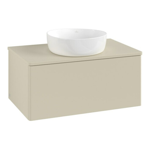 V&B Waschtischunterschrank ohne Frontstruktur -Beleuchtung Antao 80x36x50cm, WBP-farbe Lac, si Gr m Lac