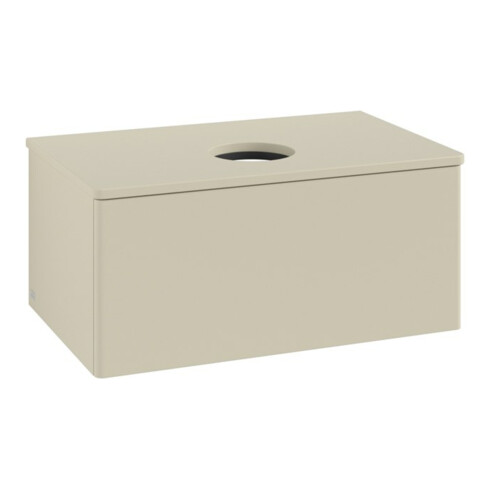 V&B Waschtischunterschrank ohne Frontstruktur -Beleuchtung Antao 80x36x50cm, WBP-farbe Lac, si Gr m Lac