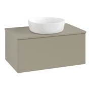 V&B Waschtischunterschrank ohne Frontstruktur -Beleuchtung Antao 80x36x50cm, WBP-farbe Lac, st. Gr m Lac