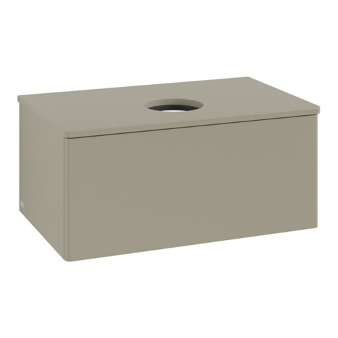 V&B Waschtischunterschrank ohne Frontstruktur -Beleuchtung Antao 80x36x50cm, WBP-farbe Lac, st. Gr m Lac