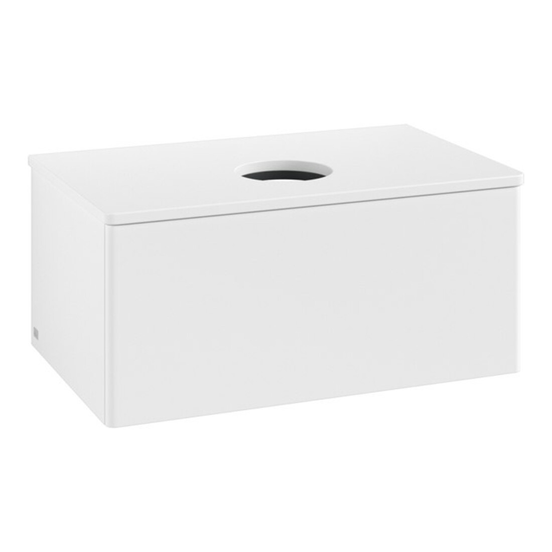 V&B Waschtischunterschrank ohne Frontstruktur -Beleuchtung Antao 80x36x50cm, WBP-farbe Lac, wh. m lacquer