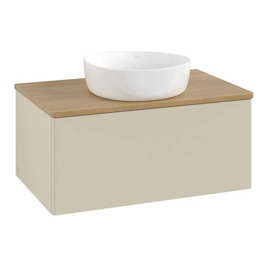 V&B Waschtischunterschrank ohne Frontstruktur -Beleuchtung Antao 80x36x50cm, WBP hon. Oa, si Gr m Lac