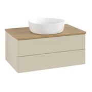 V&B Waschtischunterschrank ohne Frontstruktur -Beleuchtung Antao 80x36x50cm, WBP hon. Oa, si Gr m Lac