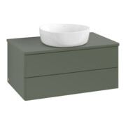 V&B Waschtischunterschrank ohne Frontstruktur -Beleuchtung Antao 80x36x50cm, WBP Lac, lea gre. m Lac