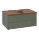 V&B Waschtischunterschrank ohne Frontstruktur -Beleuchtung Antao 80x36x50cm, WBP w. wal, lea gre. m Lac-1