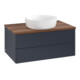 V&B Waschtischunterschrank ohne Frontstruktur -Beleuchtung Antao 80x36x50cm, WBP w. wal, md bl. m Lac-1