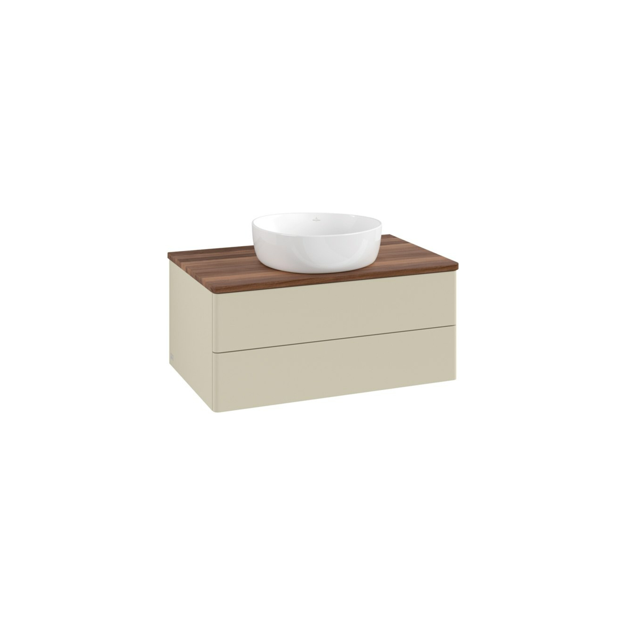V&B Waschtischunterschrank ohne Frontstruktur -Beleuchtung Antao 80x36x50cm, WBP w. wal, si Gr m Lac ; Villeroy & Boch