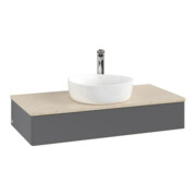 V&B Waschtischunterschrank ohne Frontstruktur, mit Beleuchtung Antao 100x19x50cm, WBP botti., Anthrac. m Lac