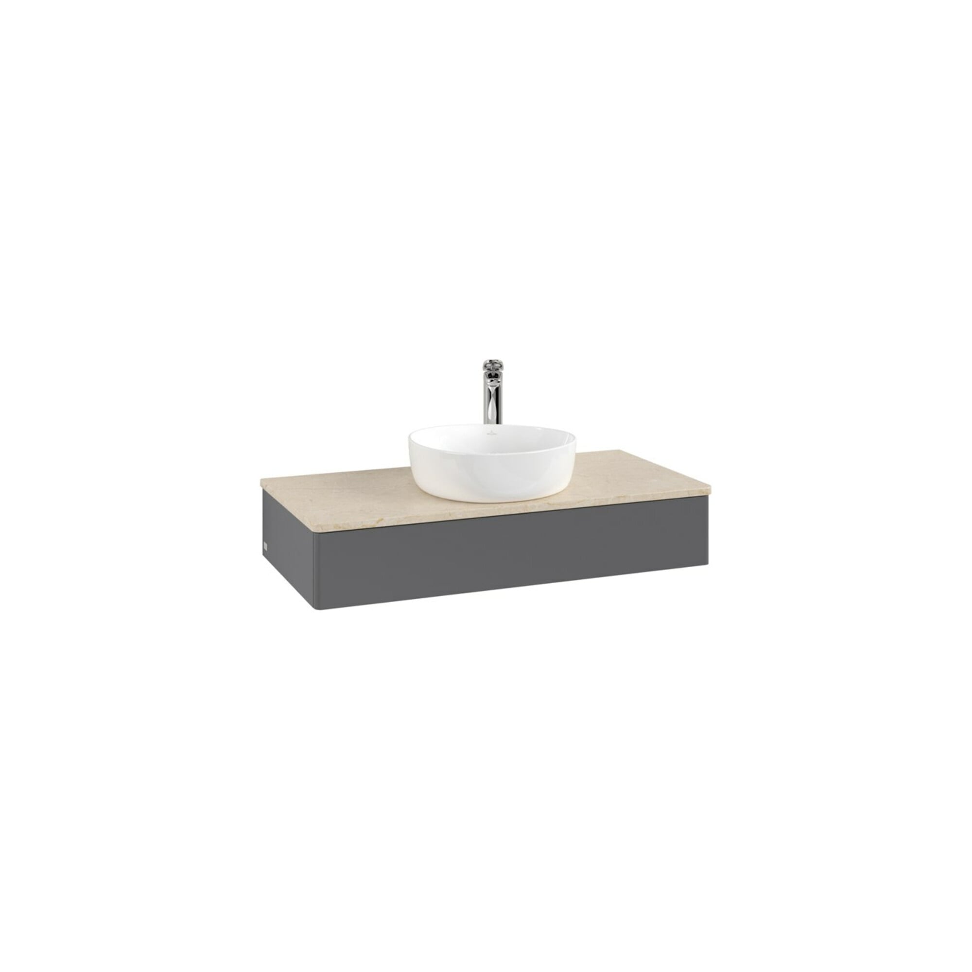 V&B Waschtischunterschrank ohne Frontstruktur, mit Beleuchtung Antao 100x19x50cm, WBP botti., Anthrac. m Lac ; Villeroy & Boch