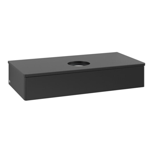 V&B Waschtischunterschrank ohne Frontstruktur, mit Beleuchtung Antao 100x19x50cm, WBP-farbe Lac, bla m Lac