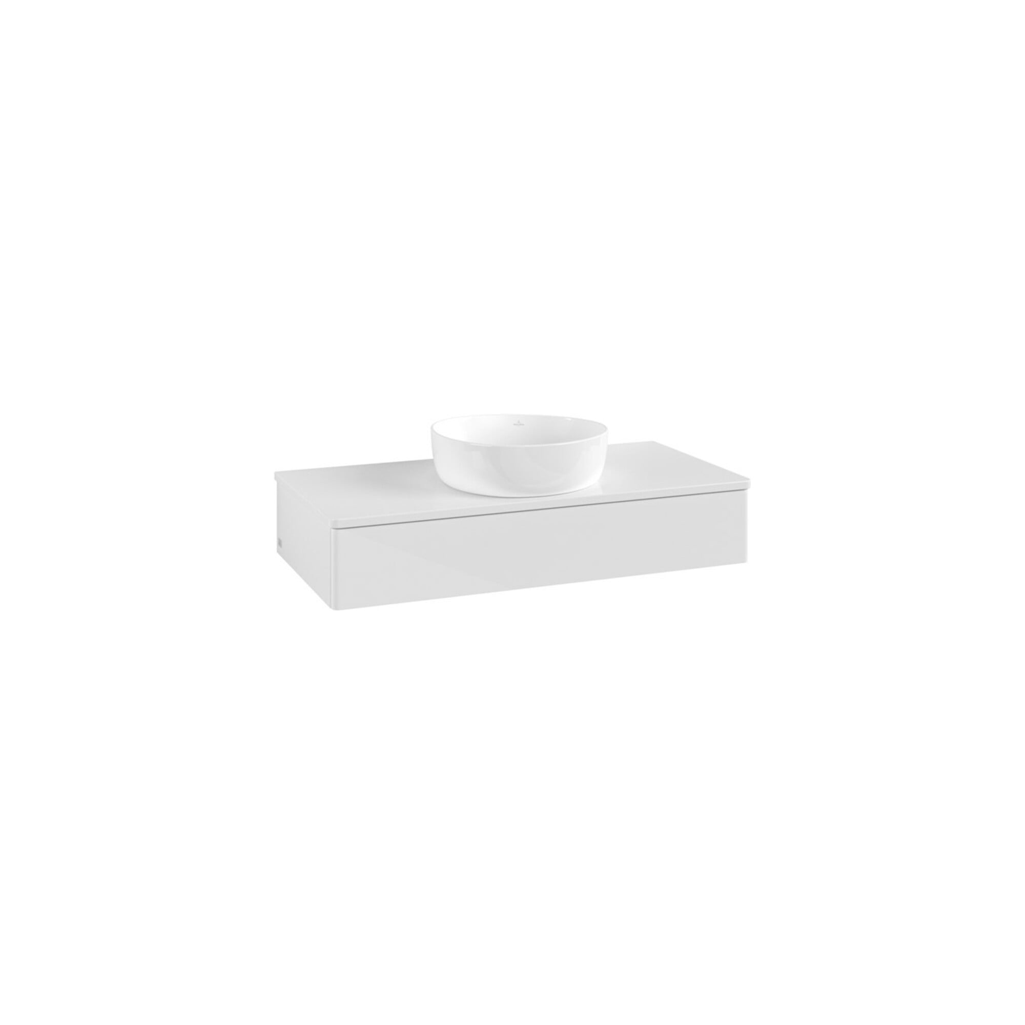 V&B Waschtischunterschrank ohne Frontstruktur, mit Beleuchtung Antao 100x19x50cm, WBP-farbe Lac, glo wh. Lac ; Villeroy & Boch